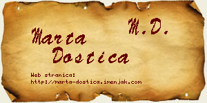 Marta Dostica vizit kartica
